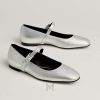 Giày búp bê Hermes Jane authentic màu bạc MHGH060 2026 Giày búp bê Hermes Jane authentic màu bạc MHGH060 2026