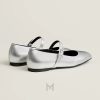 Giày búp bê Hermes Jane authentic màu bạc MHGH060 2026 Giày búp bê Hermes Jane authentic màu bạc MHGH060 2026