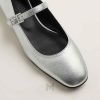Giày búp bê Hermes Jane authentic màu bạc MHGH060 2026 Giày búp bê Hermes Jane authentic màu bạc MHGH060 2026