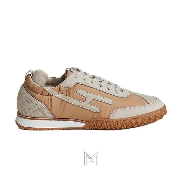 Sneaker Hermes Jet màu nâu nhạt phối xám chính hãng MHGH032