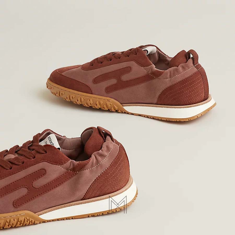 Sneaker Hermes Jet màu nâu gạch chính hãng MHGH045 2026 Sneaker Hermes Jet màu nâu gạch chính hãng MHGH045 2026