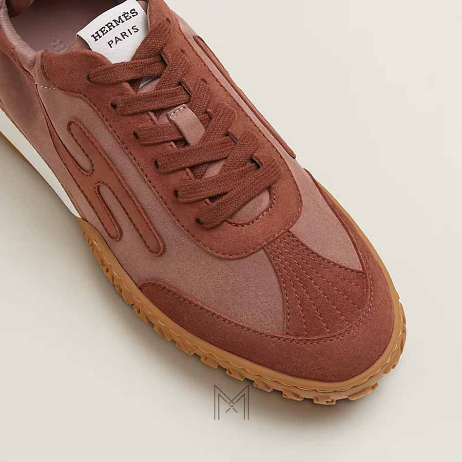 Sneaker Hermes Jet màu nâu gạch chính hãng MHGH045 2026 Sneaker Hermes Jet màu nâu gạch chính hãng MHGH045 2026