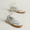 Giày thể thao cổ thấp Hermes Mascot màu trắng authentic MHGH002 2026 Giày thể thao cổ thấp Hermes Mascot màu trắng authentic MHGH002 2026