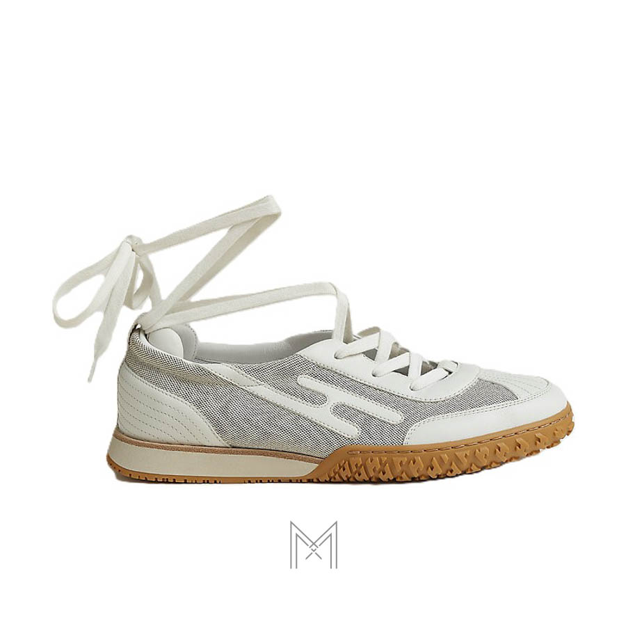 Giày thể thao cổ thấp Hermes Mascot màu trắng authentic MHGH002 2026 Giày thể thao cổ thấp Hermes Mascot màu trắng authentic MHGH002 2026