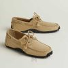 Giày moca Hermes chính hãng màu nâu nhạt da lộn MHGH145 2026 Giày moca Hermes chính hãng màu nâu nhạt da lộn MHGH145 2026