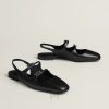 Giày búp bê Hermes Mila hàng hiệu authentic màu đen MHGH063 2026 Giày búp bê Hermes Mila hàng hiệu authentic màu đen MHGH063 2026