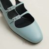Giày búp bê Hermes authentic màu xanh pastel MHGH062 2026