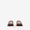 Loafer Burberry màu nâu phối họa tiết be chính hãng MHGB042 2026