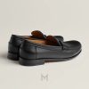 Giày loafer nữ Hermes hàng hiệu chính hãng màu đen MHGH056 2026