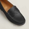 Giày loafer nữ Hermes hàng hiệu chính hãng màu đen MHGH056 2026