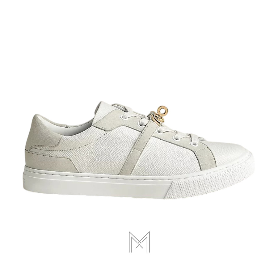 Giày thể thao Hermes chính hãng màu trắng da sần MHGH090 2026 Giày thể thao Hermes chính hãng màu trắng da sần MHGH090 2026