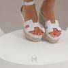 Sandal cao gót Hermes Elda Espadrille màu trắng authentic MHHH195 2026 Sandal cao gót Hermes Elda Espadrille màu trắng authentic MHHH195 2026