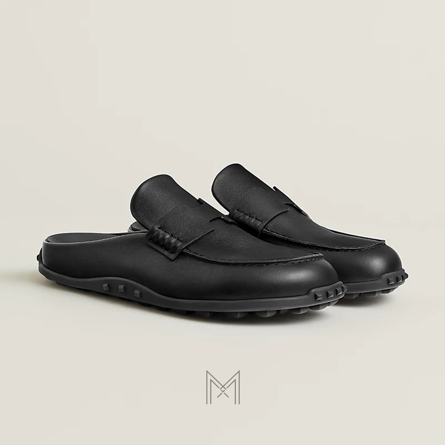 Giày sục Hermes Mix chính hãng màu đen MHGH141 2026 Giày sục Hermes Mix chính hãng màu đen MHGH141 2026