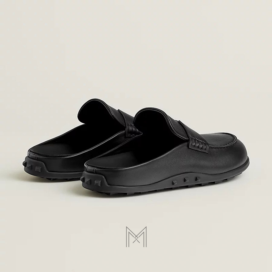 Giày sục Hermes Mix chính hãng màu đen MHGH141 2026 Giày sục Hermes Mix chính hãng màu đen MHGH141 2026