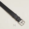 Thắt lưng nam Hermes Etriviere chính hãng màu đen khóa bạc MHBH071 2026