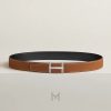 Thắt lưng nam 2 mặt Hermes Hisseo chính hãng màu đen, nâu bò MHBH044 2026 Thắt lưng nam 2 mặt Hermes Hisseo chính hãng màu đen, nâu bò MHBH044 2026