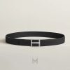 Thắt lưng nam Hermes Hisseo chính hãng màu đen MHBH049 2026