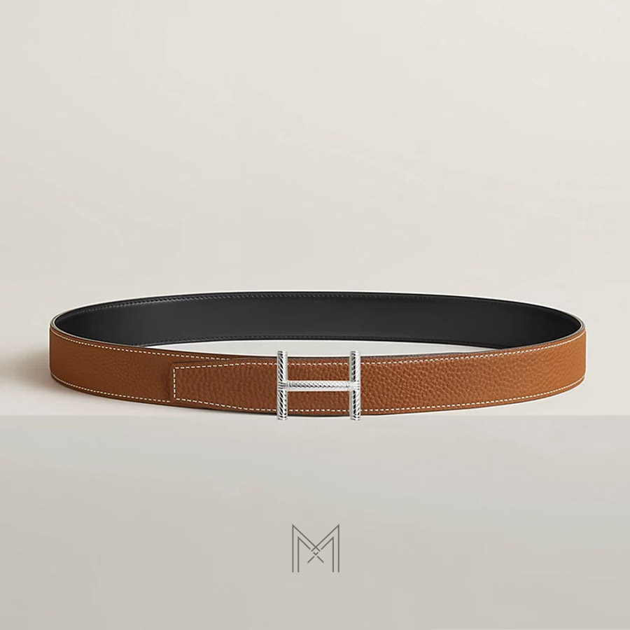 Thắt lưng nam 2 mặt Hermes Hisseo chính hãng màu đen, nâu bò MHBH044 2026 Thắt lưng nam 2 mặt Hermes Hisseo chính hãng màu đen, nâu bò MHBH044 2026