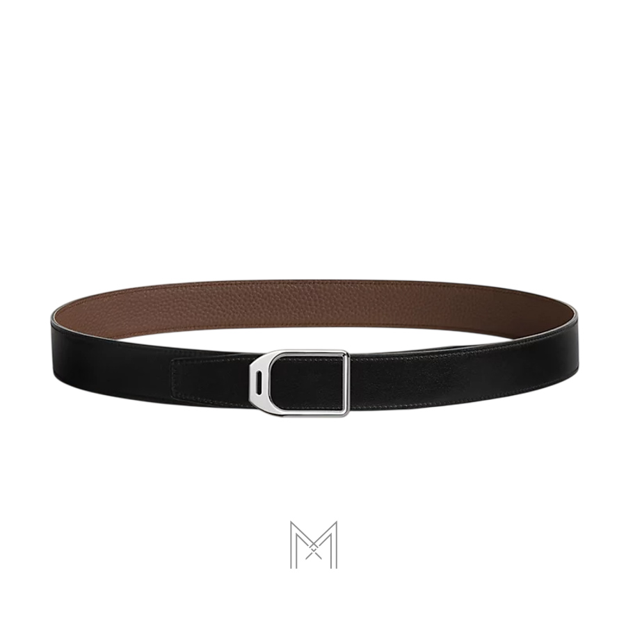 Thắt lưng nam Hermes 2 mặt đen, nâu authentic MHBH004 2026 Thắt lưng nam Hermes 2 mặt đen, nâu authentic MHBH004 2026