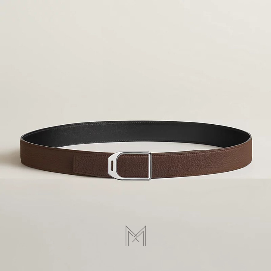 Thắt lưng nam Hermes 2 mặt đen, nâu authentic MHBH004 2026 Thắt lưng nam Hermes 2 mặt đen, nâu authentic MHBH004 2026