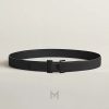 Thắt lưng nam Hermes chính hãng màu đen khóa đen MHBH066 2026