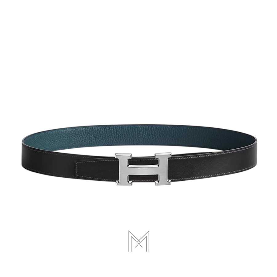 Thắt lưng nam Hermes màu đen, xanh navy khóa bạc authentic MHBH033 2026 Thắt lưng nam Hermes màu đen, xanh navy khóa bạc authentic MHBH033 2026
