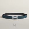 Thắt lưng nam Hermes màu đen, xanh navy khóa bạc authentic MHBH033 2026 Thắt lưng nam Hermes màu đen, xanh navy khóa bạc authentic MHBH033 2026