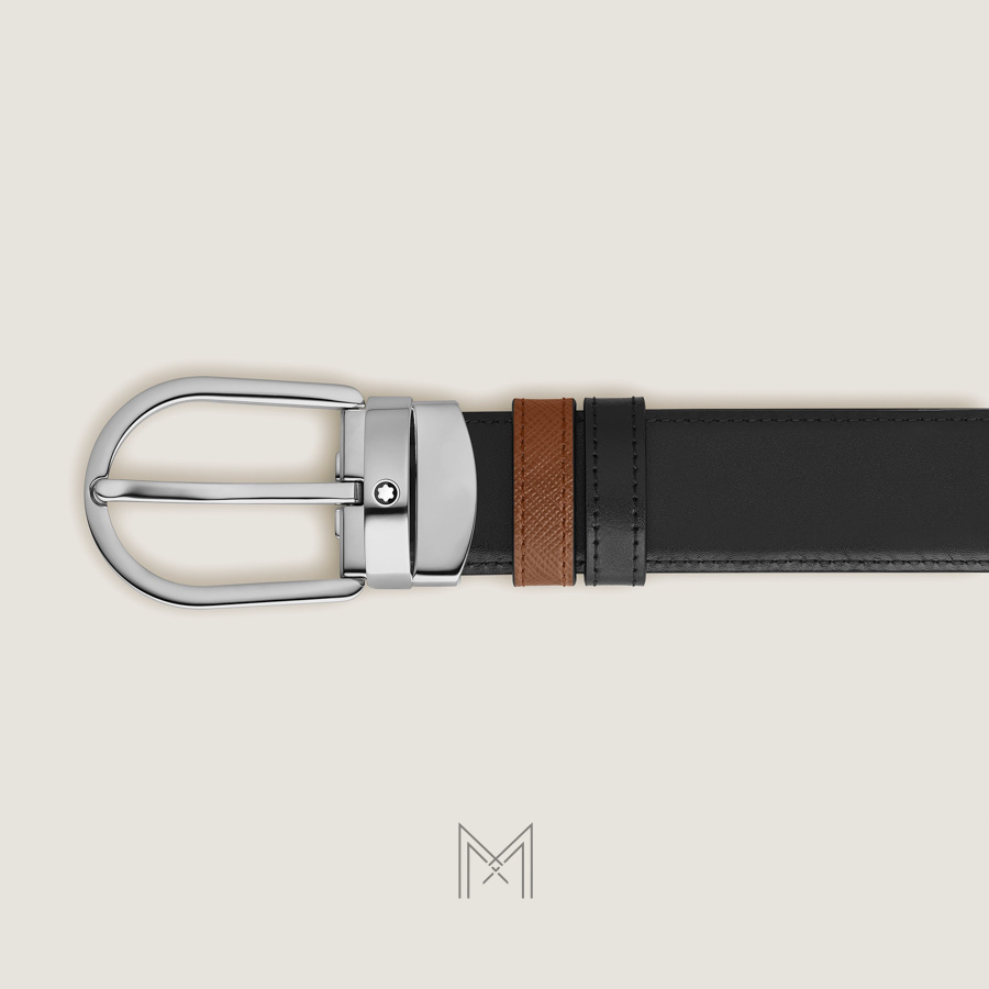 Thắt lưng nam 2 mặt Montblanc màu đen, nâu da hạt khóa bạc chính hãng MB222393 2026 Thắt lưng nam 2 mặt Montblanc màu đen, nâu da hạt khóa bạc chính hãng MB222393 2026