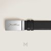 Thắt lưng nam 2 mặt Montblanc màu đen mặt khóa bạc authentic MB222235 2026 Thắt lưng nam 2 mặt Montblanc màu đen mặt khóa bạc authentic MB222235 2026