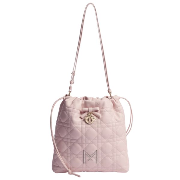 Túi Đeo Chéo Dior Adiorable Mini Bucket Bag Soupir Pink Cannage Lambskin JTT132