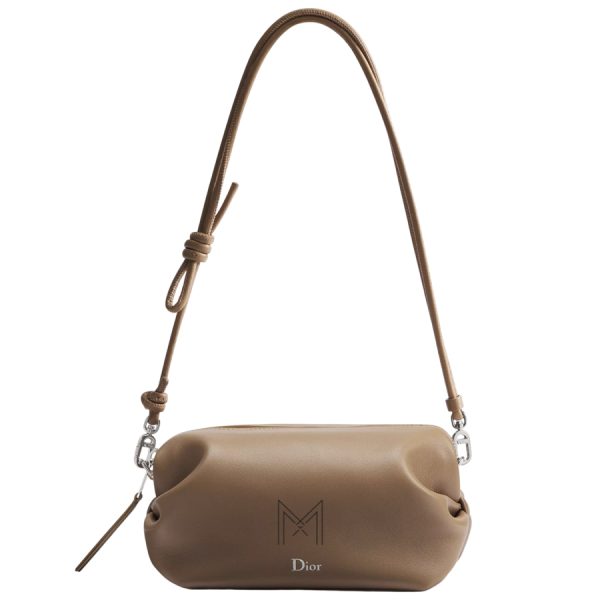 Túi Xách Dior Bow Pouch Camel Supple Lambskin Authentic JTT094