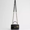 Túi Xách Đeo Chéo Dior Caro Mini Vanity Case Black Macrocannage Lambskin JTT026 2026