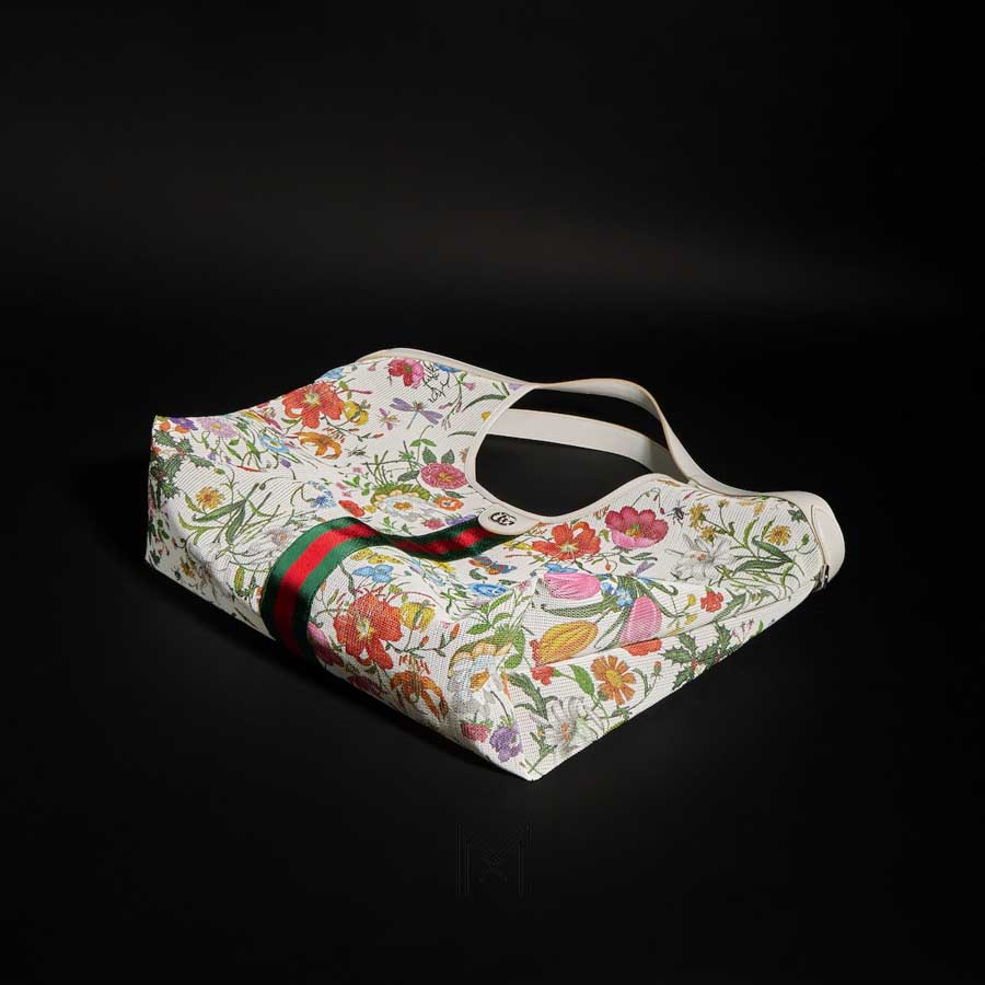 Túi xách Gucci Giglio màu trắng họa tiết hoa authentic MHTG113 2026 Túi xách Gucci Giglio màu trắng họa tiết hoa authentic MHTG113 2026