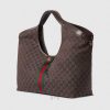Túi xách Gucci Giglio màu nâu đậm logo vàng chính hãng MHTG080 2026