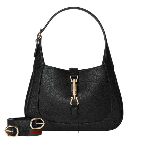 Túi đeo vai Gucci Jackie 1961 màu đen da sần authentic MHTG159