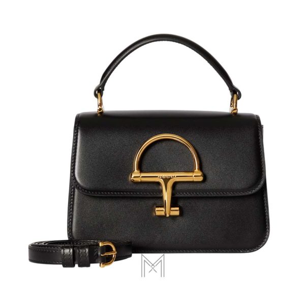 Túi xách Gucci Siena màu đen khóa vàng chính hãng MHTG126