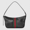 Túi xách đeo chéo Gucci Lunetta màu đen da sần chính hãng MHTG036 2026