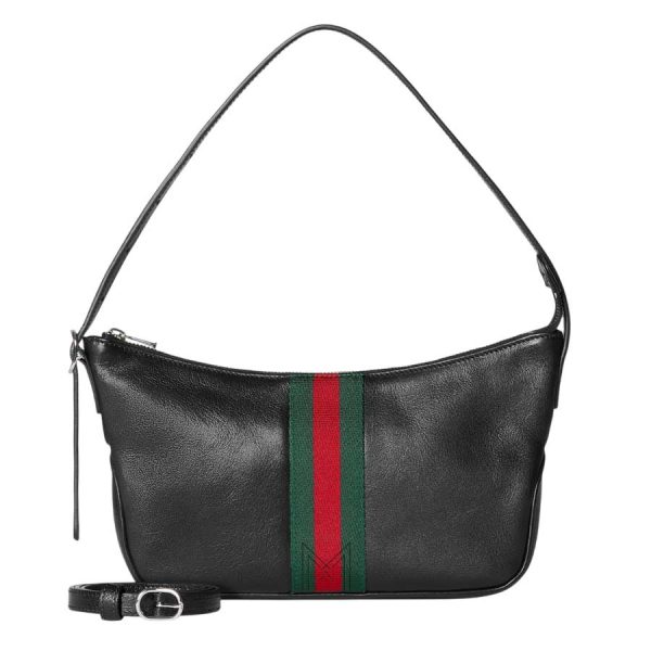 Túi xách đeo chéo Gucci Lunetta màu đen da sần chính hãng MHTG036