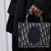 Túi Xách Đeo Chéo Mini Dior Book Tote Blue Dior Oblique Embroidery and Dior Médaillon JJT256 2026
