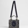 Túi Xách Đeo Chéo Mini Dior Book Tote Blue Dior Oblique Embroidery and Dior Médaillon JJT256 2026
