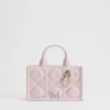 Túi Xách Đeo Chéo Mini Dior Book Tote Rose Tendre Macrocannage Calfskin JJT185 2026