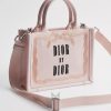Túi Xách Đeo Chéo Mini Dior Book Tote with Strap Rose Tendre Book Cover Embroidery JJT173 2026