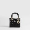 Túi Xách Đeo Chéo Mini Lady Dior Bag Black Patent Cannage Calfskin JTT030 2026
