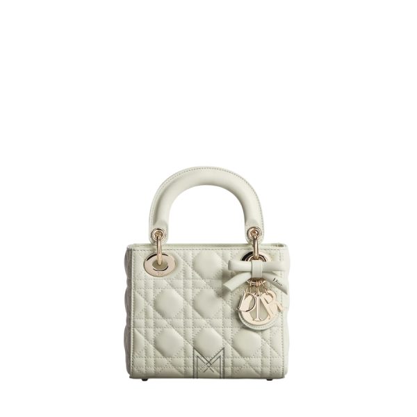 Túi Xách Đeo Chéo Mini Lady Dior Bag with Chain Lily of the Valley Green Cannage Lambskin JTT049