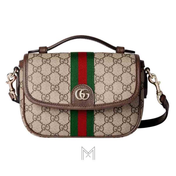 Túi xách đeo chéo Gucci Ophidia màu be họa tiết authentic MHTG181