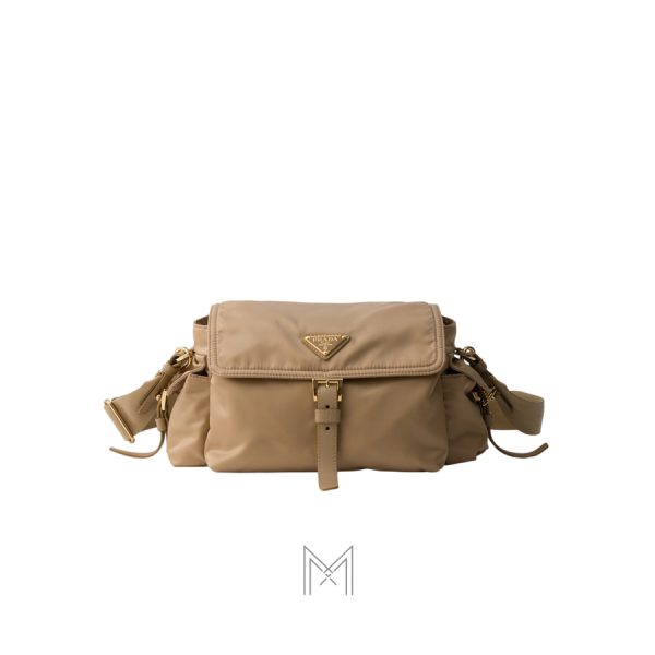 Túi xách đeo chéo Prada Explore màu nâu pastel authentic MHTP073