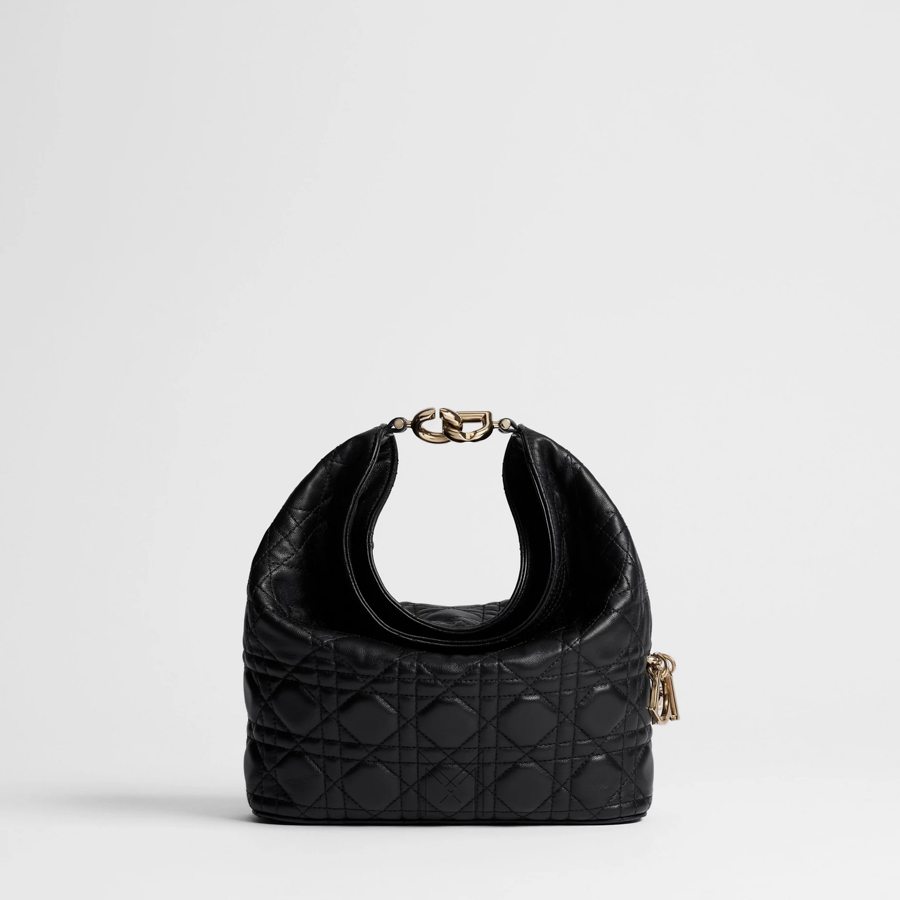 Túi Đeo Chéo Small Dior Toujours Hobo Bag Black Cannage Lambskin JJT263 2026 Túi Đeo Chéo Small Dior Toujours Hobo Bag Black Cannage Lambskin JJT263 2026