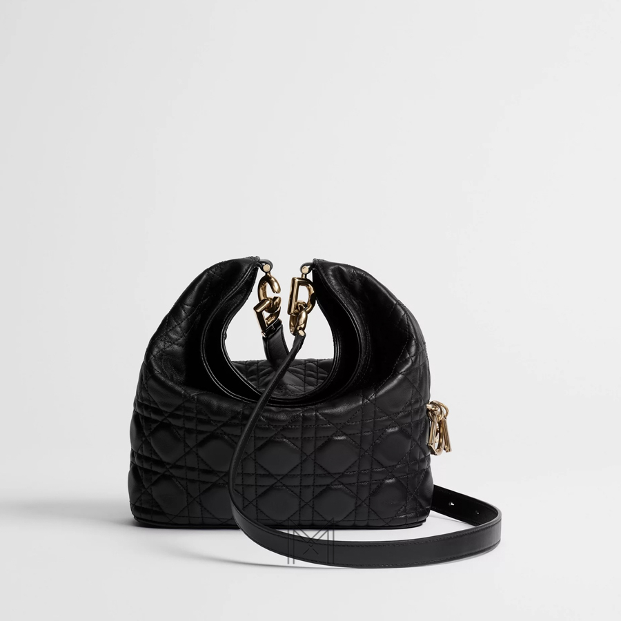 Túi Đeo Chéo Small Dior Toujours Hobo Bag Black Cannage Lambskin JJT263 2026 Túi Đeo Chéo Small Dior Toujours Hobo Bag Black Cannage Lambskin JJT263 2026