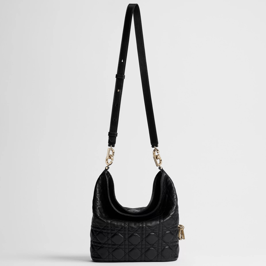 Túi Đeo Chéo Small Dior Toujours Hobo Bag Black Cannage Lambskin JJT263 2026 Túi Đeo Chéo Small Dior Toujours Hobo Bag Black Cannage Lambskin JJT263 2026