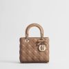 Túi Xách Đeo Chéo Small Lady Dior Bag with Strap Camel Cannage Lambskin JTT121 2026